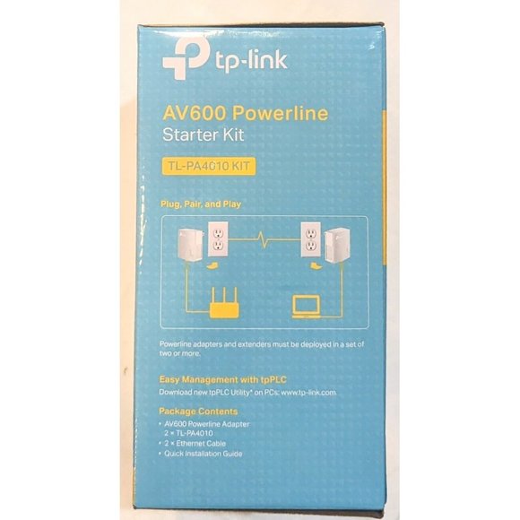 TP-Link TL-PA4010 KIT AV600 600Mbps Nano Powerline Ethernet Adapter Starter Kit - Picture 3 of 4